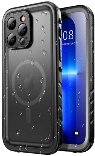 SPORTLINK für iPhone 13 Pro wasserdichte Hülle 360 Grad, Schwarz/Mag | Outdoor Handyhülle mit Kameraschutz und Displayschutz, militärischer stoßfester Panzerhülle, IP68 waterproof & staubschutz