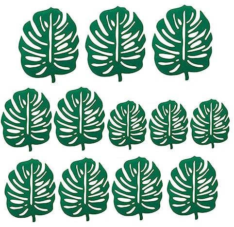 Zerodeko 24stücke Filz Monstera Untersetzer Isolierkissen rutschfest Langlebig Geruchlos Für Getränke Und Tische Kreative Tischdekoration