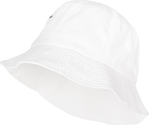 styleBREAKER Unisex Fischerhut Einfarbig in Vintage Washed Optik, Bucket Hat, Stoff Sonnenhut Unifarben 04025045, Farbe:Weiß