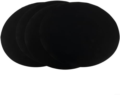 Set di 4 tappetini per barbecue, antiaderenti, riutilizzabili, in fibra di vetro, rotondi e quadrati, 40 cm, per barbecue a gas (rotondi)