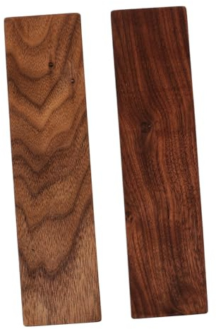 TOPPERFUN 2 Stück Walnussholz Schnitzrohlinge, 20 x 5 x 1 cm | Holzblöcke für Schnitzen und Gravieren, Edles dunkles Naturholz für DIY Holzarbeiten Holzkunst, Basteln und kreative Projekte