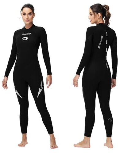 Owntop Combinaison de plongée en néoprène de 5 mm pour homme et femme – Combinaison de plongée pleine longueur avec fermeture éclair dans le dos – Peau de plongée thermique flexible pour la plongée en