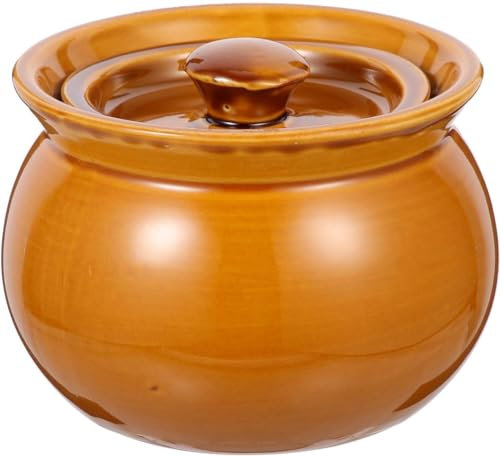 Olla de barro,Ollas de barro for cocinar,Olla de cerámica con tapas, Ollas de arcilla for cocinar, Tazón de sopa, Cazuela china, Ollas de barro, Cuencos de sopa y fideos