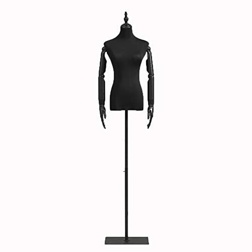 Schneiderpuppe für Damen, Schaufensterpuppe, Torso-Schaufensterpuppenständer, Mannequin-Figuren, weiblich, schwarz, halblange Brust, Schnullermodell, Schaufenster, Hochzeitskleid, Kleidung, Torso,