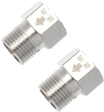 MUCKLILY 2pcs 4mm Copper Non-Return Check Valves for Toilet and Water Heater Pipes, One-Way Flow Stop Valves Internal Thread, Anti-backflow Plumbing Fittings for Bathroom Water Systems