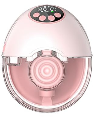 Smocraut milchpumpe elektrisch 4 Modi 12 Stufen milchpumpe, milchpumpe handsfree elektrische milchpumpe mit Heizfunktion und UV-Desinfektion, BPA-frei, Schmerzlos leise (Pink-1PC)