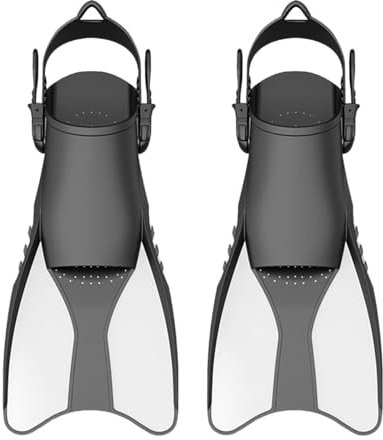 Fenteer Tauchflossen Schwimmflossen breit tragbar für Männer Frauen Tauchgeräte Tauchflipper für Wassersport Schnorcheln, 38 bis 42 Weiß
