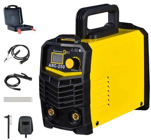 MMA Stick Welder, 220V Mini 250A IGBT Inverter Welding Machine for Home DIY, Portable DC Welder with LED Display, Arc Force, Hot Start & Anti-Stick
