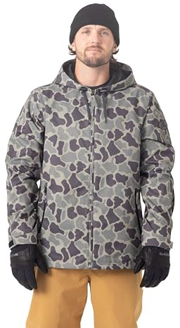 Dakine Men's Staple Jacket-10K Waterproof Insulated Snow Jacket, PFAS-Free, Green Camo, Medium