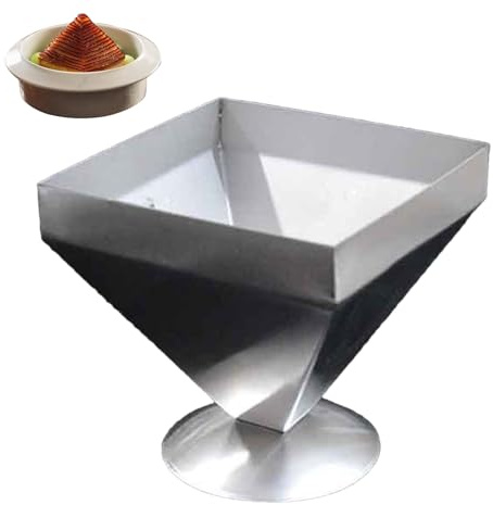 Zunishaone Moule pyramidal en acier inoxydable | Moule pyramide en acier inoxydable réutilisable résistant à la chaleur pour dessert, gâteau, riz, zongzi chinois, pâtisseries, salades froides