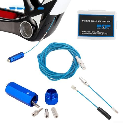 Herramienta de enrutamiento de cables internos para bicicleta de montaña, kit de gestión de cables de marco de carbono con guía magnética para bicicletas de carretera y MTB (estándar- negro)