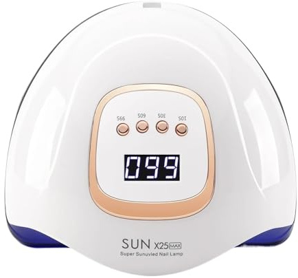 380 W UV-Nagellampe, 81 LEDs, Nageltrockner mit Griffdesign, schnelltrocknende Manikürelampe for Aushärten aller Nägel, Gel-Nagelkunstwerkzeuge(X25)