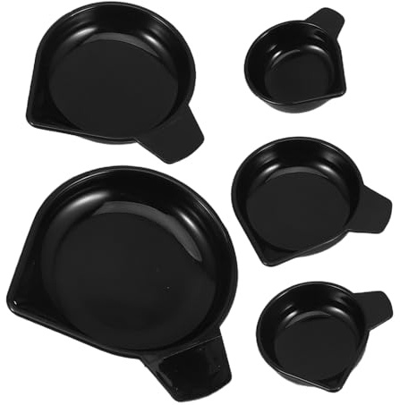 Amosfun Mini Coupelles de Pesée en Plastique Lot de 5 pour Échantillons Alimentaires et Bijoux Plateaux de Précision pour Pesée de Poudres et Liquides en Laboratoire