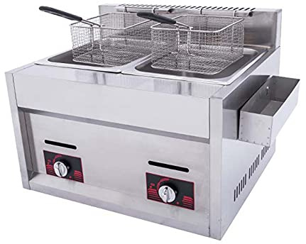 Friggitrice professionale con 2 cestelli, perfetta per ristoranti o uso domestico