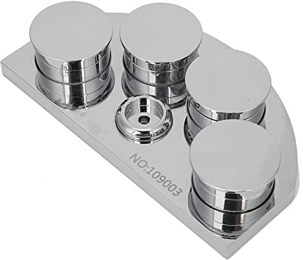 Sorandy Premium Klockolja i Rostfritt Stål, Oljestativ med 4 Skålar med Lock, Slitstark Urmakarsmörjmedelsapplikator med Precisionsdesign, Idealisk för Urreparationstillbehör