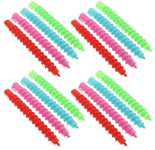 ULTECHNOVO 60 Stück Kunststoff Kaltwellenwickler Spiral Haarwickler für Volumen und Locken Geeignet für Kurzes und Langes Haar Praktisches Styling Zubehör Zufällige Farbe