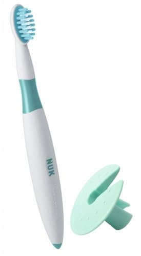 NUK Starter Zahnbürsten mit Schutzring, BPA-frei, 2er-Pack
