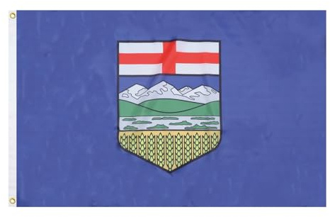 AZ FLAG Bandiera Alberta 90x60 cm Dell'Alberta Poliestere 100D 2 Occhielli | Uso interno ed esterno bandiera decorativa doppie cuciture e bordi rinforzati con occhielli metallici