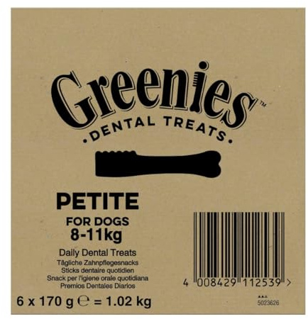 Greenies 100% naturligt tandsnacks för små hundar 6 x 170 g