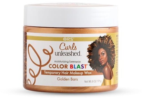 ORS Curls Unleashed Golden Bars Color Blast - Cire capillaire temporaire, avec cire d'abeille hydratante et huile de ricin, pour une meilleure expérience de coloration - 171 g