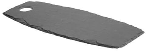 Secret de Gourmet - Lot de 6 Assiettes de Présentation Ardoise 44cm Noir