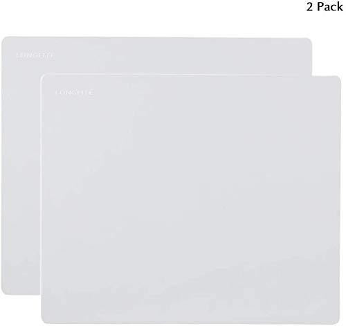 LONGFITE 2 Stück große Platzsets, Silikon-Tischsets für Kinder, rutschfeste, hitzebeständige Schutzunterlagen für Tisch, Schreibtisch, Arbeitsplatte (40 x 50 cm Grau)