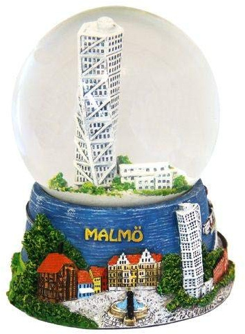 Malmö Schneekugel Turning Torso Hochhaus Schweden Snowglobe Souvenir