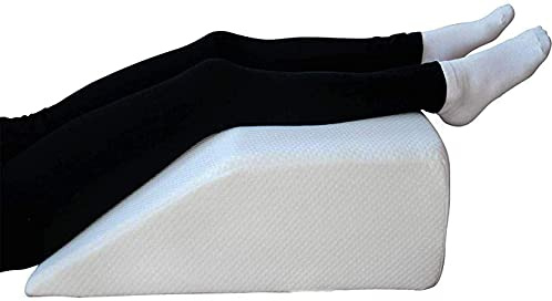 Brillars Orthopaedic Large Elevating/Elevated Leg Wedge Foam Pillow for Sleeping Reading Resting, Removable Cotton Cover Blood Circulation Reduce Back Hip Neck Knee Pain Relief