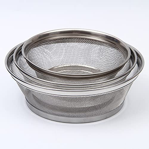 Kichvoe 3pezzi Cestello Di Scolo in Acciaio Resistente Da Cucina Cestello Per Lavare Frutta e Verdura Scolapasta Pratico e Durevole