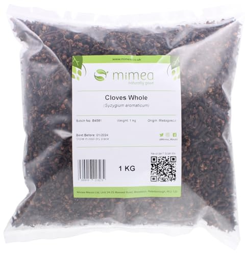 Mimea Cloves Whole | 1kg | Quality Ingredients | Natural | No Additives | Great for Cooking | Pomander Balls & Potpourri