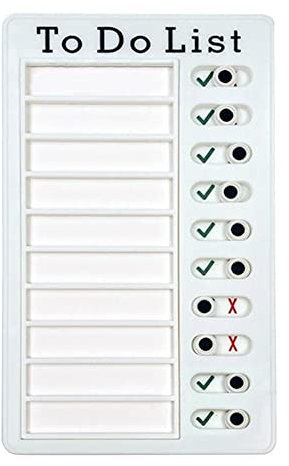 FACULX att göra-lista checklistbräda, sysdiagram för vuxna brädor, dagligt schema för barn, avtagbar återanvändbar plast husbil checklista sysdiagram planeringstavla för hemresor