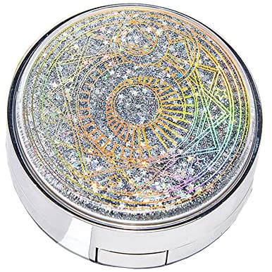 MZSX Travel Contact Lens Cases with Mirror, Magical Girl, Durable, Compact, Portable Soak Storage Kit, Protect Your Eyes, Home Case Easy Carry Mini Box,Tweezers Solution Bottle Lens Container