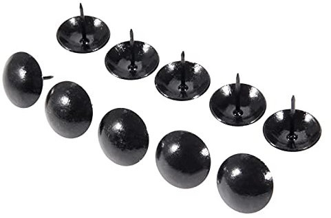 REACHYEA 10 Stück/Packung 25 mm schwarze Polsternägel Vintage Eisen Pinnnadeln Stud Doornail Tack Dekorative Hardware Schmuck Holzkiste Sofa Tür