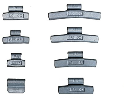 ROCHEE 75PCS FN-S75 ASSORTMENT CLIP-ON WHEEL WEIGHTS BALANCE FN STYLE 10 15 20 25 30 40 50 60G