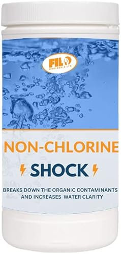 FILO Non-Chlorine Shock 1kg – Non Chlorine Shock for Hot Tubs, Spa & Pool Treatment, Chlorine-Free Water Clarifier, Compatible with Bromine & Chlorine Systems