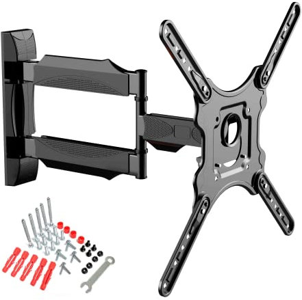 TV Wandhalterung Fernseher Halterung schwenkbar Neigbar LCD-TV LED für 32-55 Zoll Flach & Curved Fernseher oder Monitor bis zu 36Kg, max.VESA 400x400mm
