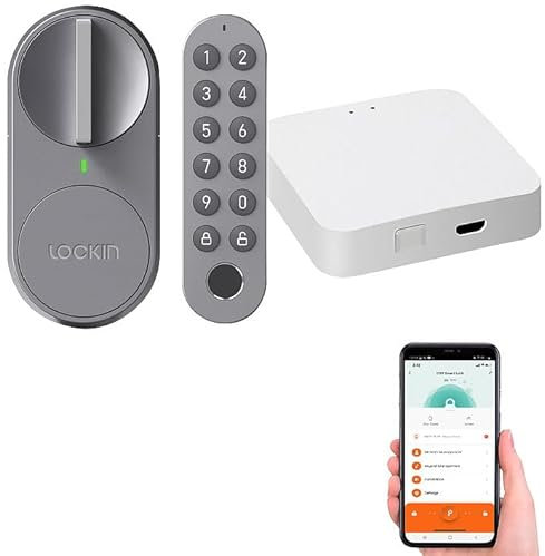 VisorTech smartes Türschloss: Türschlossantrieb mit PIN-Code, Fingerabdruck-Sensor und WLAN-Gateway (WLAN Türschloss, Antrieb, Schließzylinder)