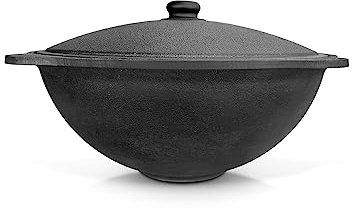 Cast Iron Kazan 3.5 L Diameter 28.2 with Lid Made of Cast Aluminium for Plov Uzbekistan Cooking Pot Wok Plo Kazan Fire Oven