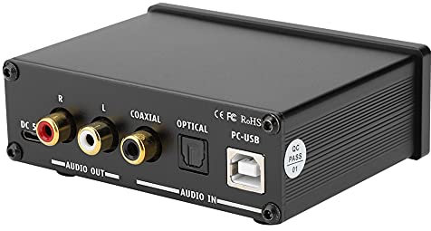 Tweovnai AC-Q3 Pro Dac DéCodage DéCodeur Audio NuméRique Amplificateur de Casque Ampli USB Dac DéCodé 24Bit 192Khz pour Casque 3.5Mm