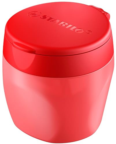 STABILO - Robuster Dosenspitzer - woody 3 in 1 Spitzer - für extradicke Stifte - rot