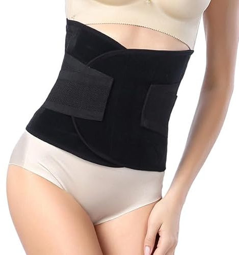 Unisex Rückenstützgürtel atmungsaktive Rückenbandage zur Linderung von Schmerzen Rückengurt innovative Lendenwirbelstütze (Schwarz, XL)