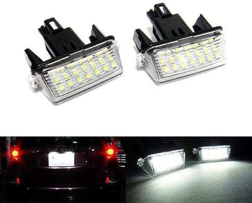 RZG 2x LED Licence Number Plate Light White Canbus Fit For Verso Verso S Yaris Vitz Auris Touring Sports Avensis Avalon