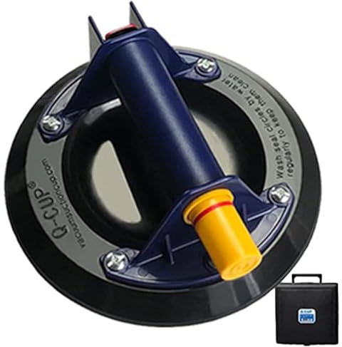 Q-CUP® glass sucker suction cup lifter for smooth indoor tile120 kg Capacity with Case