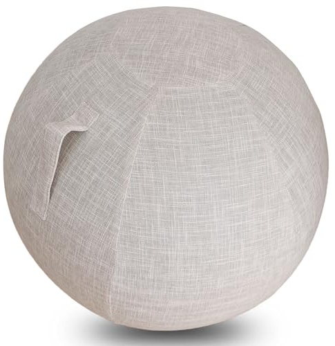 WTZHHK Funda para Pelota de Pilates Grande Aplicable Fitball Pelota Yoga Pelota de Pilates para Embarazadas para la Oficina y el hogar, [No Incluye Bolas] (Color : Beige, Size : 65CM)
