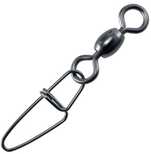 Alwonder Émerillon avec Agrafe Fabriqué en INOX et Plaqué cuivre Accessoires de Pêche Posséder Une Bonne Traction Agrafe Double Résistant à la Corrosion Convient pour l'eau Douce et Salée 1/0+5