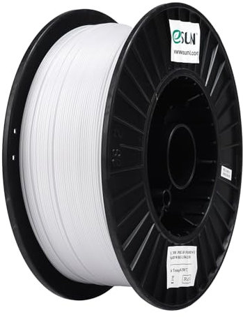 eSUN PETG Filament 1.75 mm, PETG 3D Printer Filament, Measurement Accuracy +/- 0.03 mm, 2.5KG Spule 3D Druck Filament für 3D Drucker, Einfarbig weiß