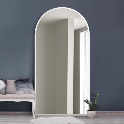 The Arcus - White Framed Arched Leaner/Wall Mirror 71 X 35 (180CM X 90CM)