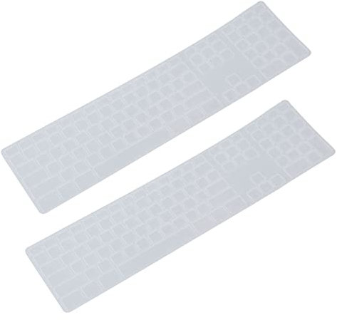 BOLAXHCA 2X Silicone Dünne Tastatur Skin Cover Protector mit Ziffernblock für Transparent