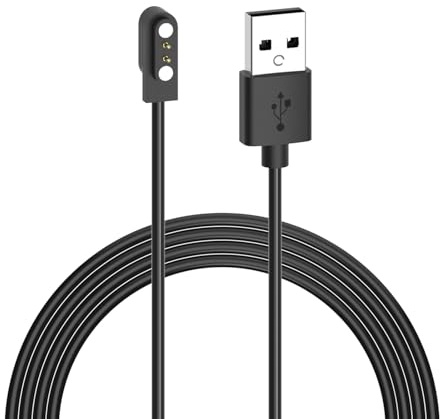 hafiuege câble de charge pour smartwatch, espacement des contacts magnétiques 2 broches 2,84 mm, câble USB, câble de charge universel pour chargeur de montre intelligente.