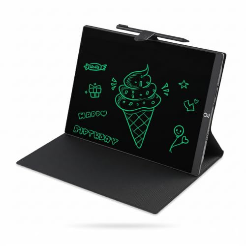 LCD Writing Tablet, 11.5 Inch Educational Drawing Tablet Pad, Reusable Electronic Drawing Digital Notepad with Protective Case for 3 4 5 6 7 8 Year Old (Black)
